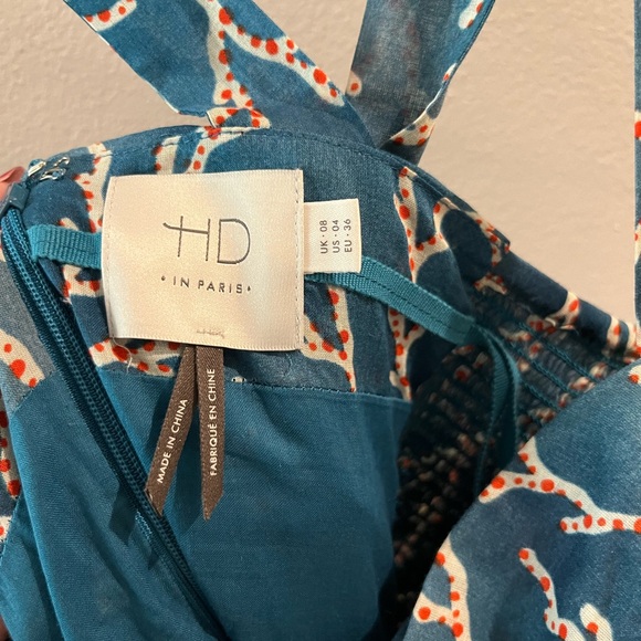 Anthropologie HD in Paris Acropora Dress - Coral Print Retro Pin Up - Size 4 - Picture 4 of 6